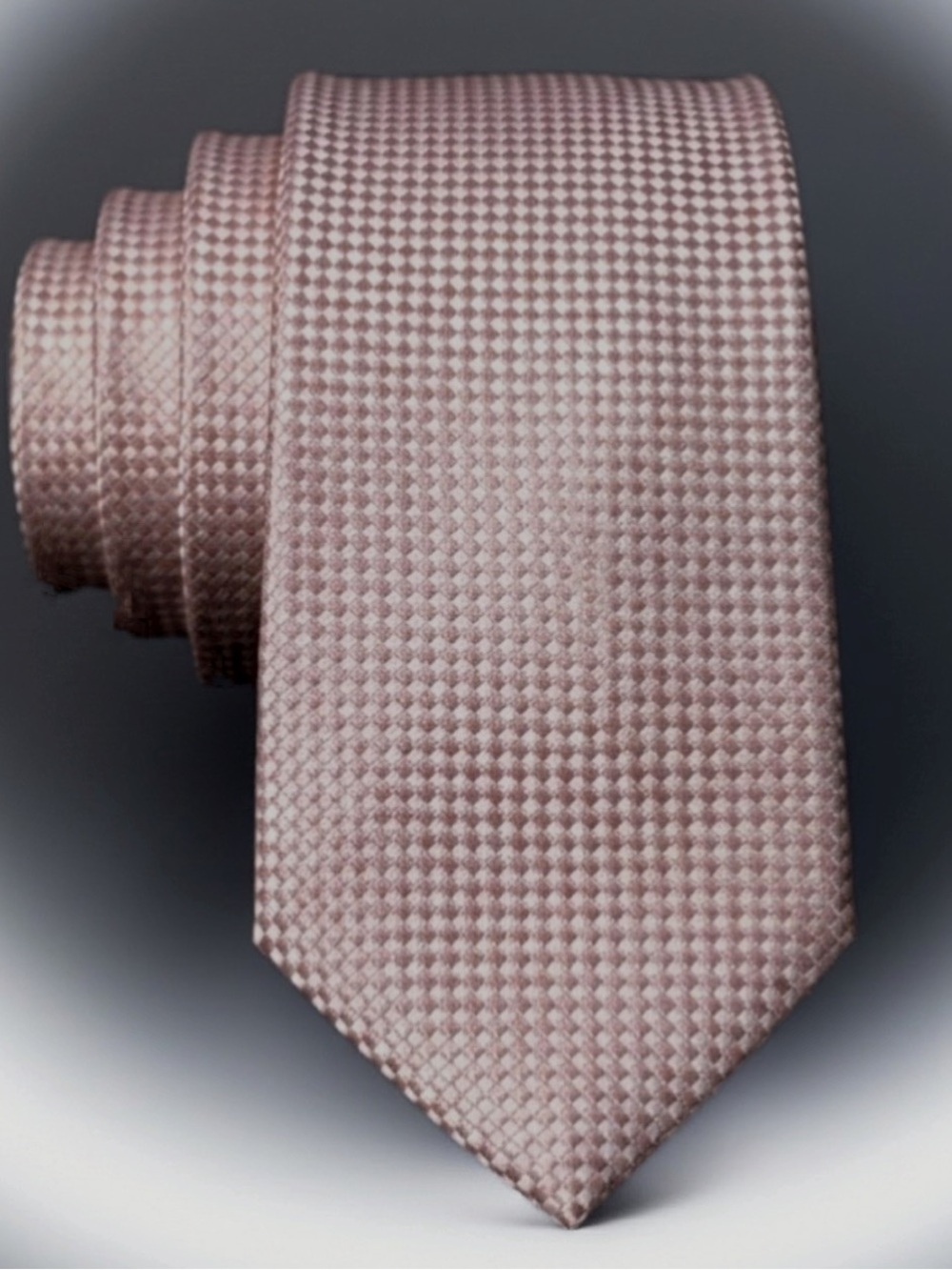 Donald J. Trump Signature Collection Pastel Pink Silk Tie Basket Weave Pattern